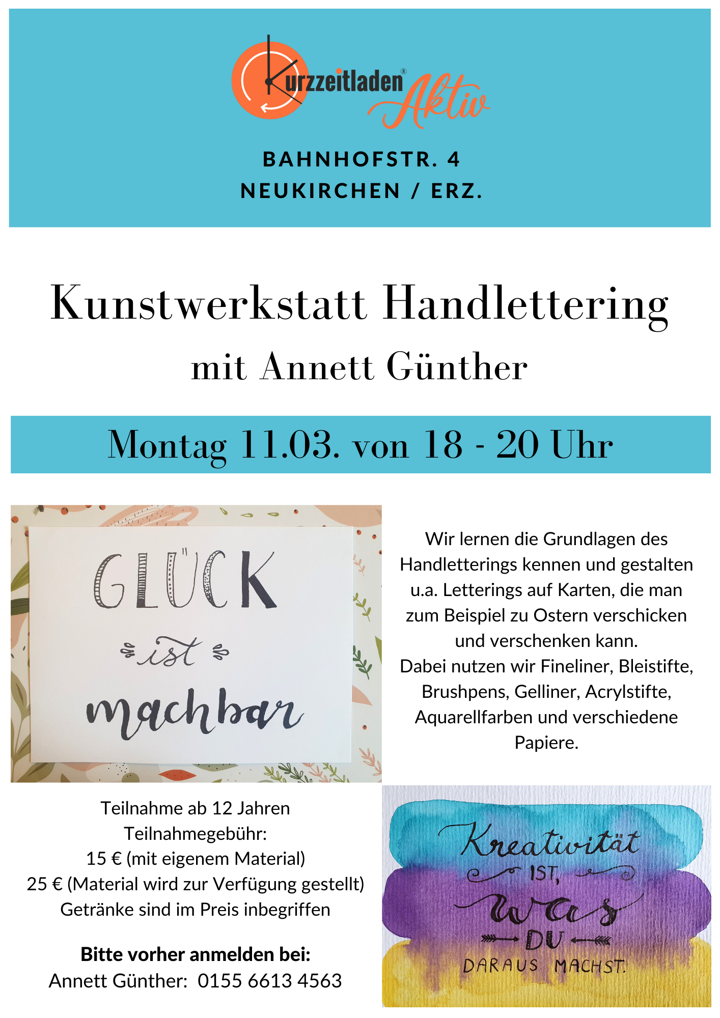 Kunstwerkstatt Handlettering mit Annett Günther